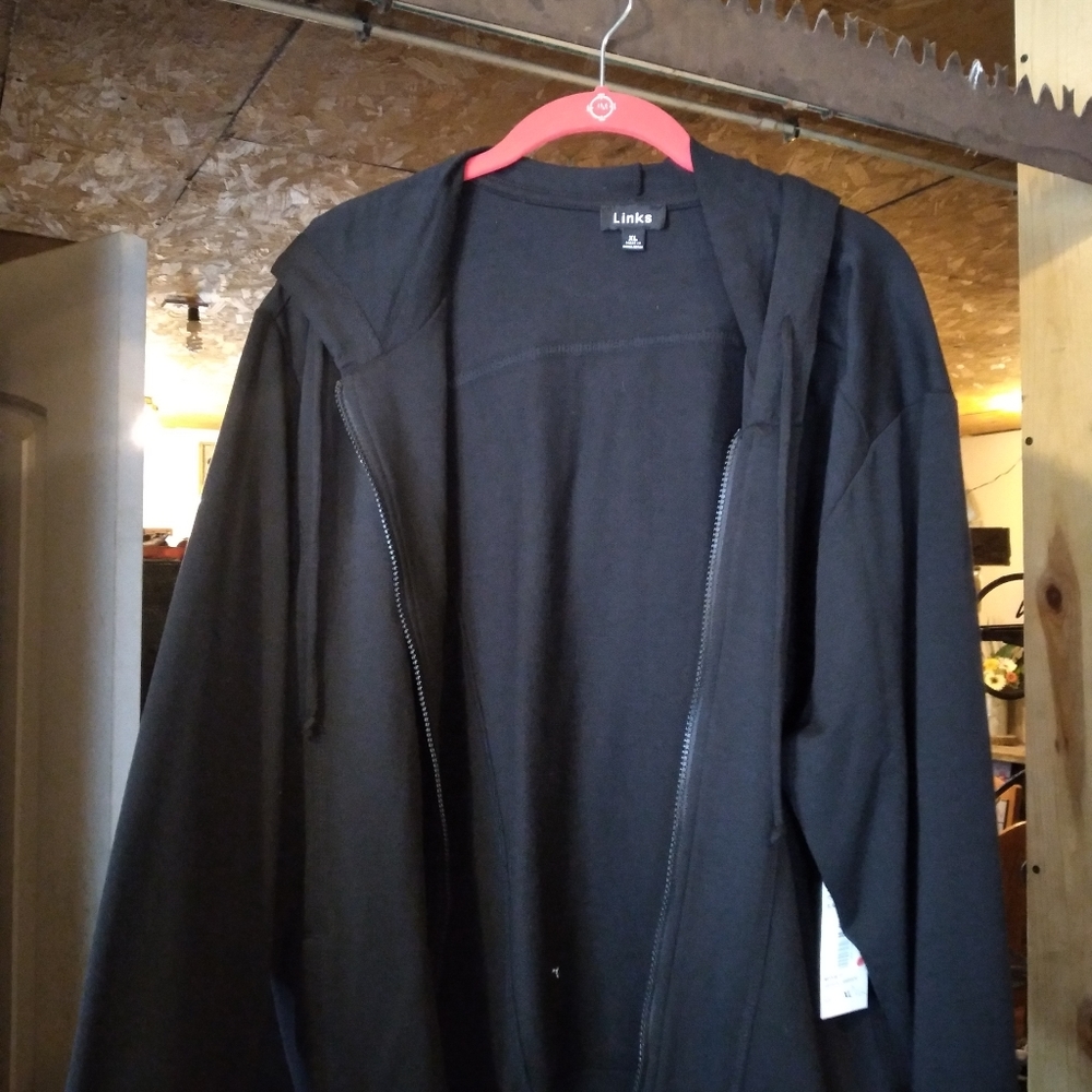 Black zip up hoodie